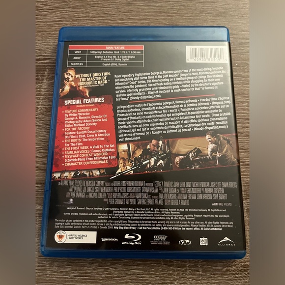 📀 3/$15 or 4/$20 📀 Diary of the Dead Bluray - Picture 2 of 3